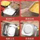 An Junsheng thick stainless steel seasoning box seasoning ingredient box ice powder seasoning sample retention kitchen commercial set stall square plus size half pack eight formats-free 8 spoons + steel
