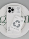 YNPOins wind hidden magnetic green card bag white recycling label biodegradable material mobile phone case suitable for Apple 15 iPhone 14 ProMax13 ProMax12Pro16 mobile phone case + green card bag iPhone 15 Pro Max