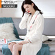 
Modal brand 2024 new autumn and winter coral velvet nightgown for women thickened warm medium-length flannel nightgown bathrobe light gray bathrobe Y719 M (recommended 100 Jin [Jin equals 0.5 kg])