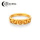 Alliance Gold Ring Small Sugar Cube Citrine Row Ring Pure Gold 999 Gold Jewelry Fashion Ancient Method Gold Price Small Sugar Cube Citrine Row Ring No. 18 (labor cost 768 4.62g