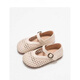 G. Duckkids Girls Sandals Bag Toe 2025 Neue Sommer Kinderhoch Schuhe Prinzessin Schuhe Baby Mädchen Mädchen Schuhe Lederschuhe Braun 23