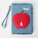 Tagi.<Ping Ping An An> Passport holder bang bang pearl document storage bag card holder coin purse New Year gift-denim