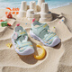 ANTA children's sandals, boys' and girls' shoes, infants' 2026 summer new arrival Octopus breathable toe-cap anti-collision beach shoes for girls, oxygen green/Anta white 0066H-6 27, shoe inner length 16.5cm