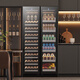 Baikelen double-door wine cabinet with constant temperature and humidity double-door light luxury ultra-thin seamless embedded home air-cooled frost-free villa tea beverage liquor wine fruit preservation refrigerated display cabinet 2 meters | dual temperature zone | red wine ice bar style | 121 bottles thin style