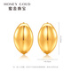 HoneyGold jewelry 18k gold earrings, simple and fashionable mirror moon earrings HGJK055 piece count, about 2.30-2.49g