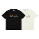 
AAPE short-sleeved ape man camouflage summer cartoon print loose versatile men and women tops, half-sleeved A691 black M