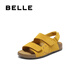 Belle Zhang Linghe's same smiley joint happy toast skin-friendly and comfortable children's shoes Birkenstock sandals 67209B65 yellow 35 (225mm)