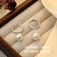 925 sterling silver pearl earrings new 2025 popular earrings niche women's light luxury high-end earrings S925 sterling silver pearl earrings (price of two)
