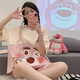 Jingpufei versión coreana suelta de pijamas de manguito corto MM MM Summer Outter Wear Traje de ropa para el hogar 2025 679 Dinosaurio verde 170 m Código [Recomendado 80-90Jin [Jin iguala 0.5 kg]]]