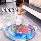 儿童拍拍水垫爬爬水袋105*105大号宝宝婴儿水床玩具加大加厚 【方形65cm】带镜子海豚款-送打