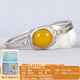 Mingpo Shijia Silver S925 Amber Bracelet Natural Beeswax Bracelet Women's Baltic Bracelet Jewelry Birthday Gift Authentic