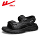 Huili Men's Shoes Summer Sandalias Nuevas zapatos de playa versátiles versátiles para hombres Hombres 1387 Negro 40