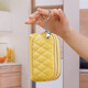 Youse (vous) Première couche Cow I Le cuir Diamond Mini portefeuille Keetchain Coin Sac en cuir Double Zipper Coin Wallet Rangement Sac