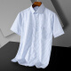 
MONTAGUT 2025 high-end brand men's short-sleeved shirt middle-aged business DP pure cotton formal wear professional workwear free solid color lining DX6628 42