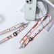 Bei Yipin Cartoon Bear Crossbody Mobile Phone Lanyard Internet Celebrity Creative Back Transparent Patch Crossbody Mobile Phone Chain Women's Cartoon Extended Halter Rope Mobile Phone Lanyard Halter Neck Crossbody