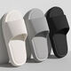 Pantres intérieures 3angni pour hommes, doux et élastique, salle de bain confortable, anti-glissement, anti-odor, léger, pantoufles de couple simples pour femmes, noire 40-41 (largeur du pied recommandée pour prendre une taille plus grande)