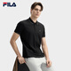 Fila Pilot POLO | Fila official men's knitted POLO2025 summer new fashion casual cool short-sleeved black-BK L 175/96A/L