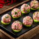 Belle boules de porc de coriandre hotpot boulettes de viande chuans malatang commerciaux aliments semi-finis maison soupe maison boules de viande de viande de viande de viande de coriandre 1 kg * 10 sacs [grossale]