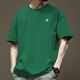 Hailan trendy American short-sleeved T-shirt men's summer pure cotton round neck versatile casual 2025 new fashion brand loose Hong Kong style T-shirt white-1365 short-sleeved-pure cotton M [Suggested 110-130Jin[Jin equals 0.5 kg]c