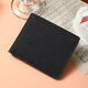 Portefeuille de cartes rétro courte du portefeuille de portefeuille intégré portefeuille mince portefeuille décontracté simple portefeuille masculin [Modèle court - noir classique]