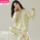 Pajama modal Pajamas Primavera y otoño Mangas de algodón de algodón largo de moda
