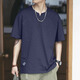 JEEP SPIRIT genuine Jeep high-end short-sleeved men's Japanese retro T-shirt for men Henry neck bamboo joint cotton summer versatile top for men BN307 royal blue T-shirt XL code suitable for 145-160Jin [Jin equals 0.5 kg]