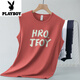 Playboy (playboy) Modal Ice Silk Vest Men's Men's Men's Men Thin Cool Drying Sports Viest Hurdle Basketball Fitness Souples T-shirt 086-695 Black- xl