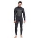 SBART 1.5mm one-piece swimsuit men's warm and cold-proof wetsuit long-sleeved one-piece trousers sun protection wetsuit 1283 black 1.5mm M