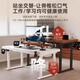 Weimei Solid Wood Electric Lift Table Dual Motor Computer Table Four Column Home Desk Desktop Work Table Desk Table 4 Column Dual Motor - Oriental White 4.2cm + White Legs 100*60