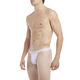 2(X)IST men's thong, breathable stretch fabric, seamless and comfortable sports briefs, large size available, bright white Large
