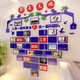 
Corporate Culture Photo Wall Combination Photo Frame Employee Style Honor Display Office Decoration Team 2433 2433 Employees World - Sea Blue + Big Red + White + Deep Big