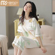 Pajama modal 2025 para mujeres en verano Los pantalones cortados de manga corta se pueden usar en el exterior dulce algodón de algodón casual de algodón estilo de verano YZ968 (pantalones cortos) 9855 Color de imagen XL recomendado 115-130Jin [Jin iguala 0.5 kg] para usar