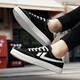 
Lunga men's shoes for spring and summer breathable board shoes for men's trendy sports casual shoes versatile ice silk canvas shoes for work and work shoes YJ-689 black 40