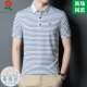
Mengtejiao men's short-sleeved T-shirt mulberry silk middle-aged dad casual striped POLO shirt A829-red M 165 suitable for 100-115Jin [Jin equals 0.5 kg]