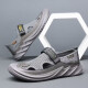 Changxiang Huili 2025 Nuevos zapatos para hombres Summer Hollow Hollow Mesh Mesh Sandalias al aire libre Zapatos Beach Shoes Fh-LS878 Gray 42