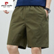 Pierre Cardin Brand Summer de algodón del algodón del algodón del algodón puro de los hombres grandes tendencia de color azul oscuro suelto 5 minutos Pantalones de cinco puntos extra 9224 gris claro L Recomendado 120-135 Jin [Jin iguala 0.5 kg] Algodón puro