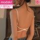 
Modal beautiful back lingerie summer thin women's suspender strapless bra bra new style 2025 breast small sexy bra Black S (32/72AB)