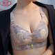 LangSha (LangSha) underwear for women's new small breasts thickened and gathered without steel rings, plush breasts anti-sagging large size thin cup adjustment bra milk grey 85A 38B (thick cup)