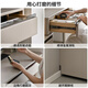 Genji Muyu solid wood dressing table bedroom light luxury dressing table storage cabinet integrated household gray retractable dressing table 0.8m dressing table + 0.39m cupboard assembly