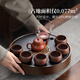 Shangyanfang natural black gold stone tea tray household round kung fu tea set tray water storage small tea table tea sea