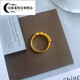Alliance Gold Ring Small Sugar Cube Citrine Row Ring Pure Gold 999 Gold Jewelry Fashion Ancient Method Gold Price Small Sugar Cube Citrine Row Ring No. 18 (labor cost 768 4.62g
