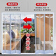 
Chaosihui Pvc push-pull sliding folding magnetic suction door curtain air conditioner transparent windproof warm soft door curtain 2.0 mm thick folding pulley + aluminum alloy slide + width 35cm (17.5cm after folding * 2.05 meters/
