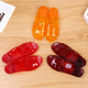 Yunyouli Kristall transparente Sandalen Frauen Plastik Heels Haus bequeme Sommer Badezimmerschuhe 1478 rot 40