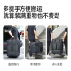 汉客旅行包男女可折叠扩容收纳包83升黑色大容量可手提拖拉搬家行李袋