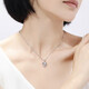 Ji Shizhe (GIEVSZHE) pt950 platinum platinum necklace women's clavicle chain pendant jewelry 520 Valentine's Day birthday gift for girlfriend and wife, light luxury model - inlaid with eight hearts and eight arrows bright zirconium, free engraving
