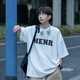 
Short-sleeved T-shirt for men in summer 12-15 years old junior and senior high school students 14 pure cotton half-sleeved 16 teenagers top clothes 9201 navy blue quality assurance XL (120-140Jin [Jin equals about 0.5 kg])