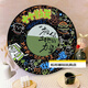 Weilida Ten Qintian Figures Hand-painted graffiti vinyl record DIY digital oil painting ornament decoration painting unzipped handmade RS16778 diameter 40cm thick solid wood inner frame