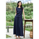 Van Ximan Temperament Einfacher Designanzug Rock für Frauen 2025 Sommer neuer ärmelloser oberer Rock zweiteiliger Set M9882 Universe Dark Blue XL