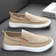 Zapatos de lona zapatos para hombres primavera y verano transpirable zapatos perezosos de un pie suave sole casual viejos zapatos de tela beijing a mediados de 2 gris-xj 40