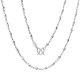 Duozun pt950 platinum necklace women's star fruit necklace platinum necklace platinum clavicle chain versatile plain chain for girlfriend 50 cm 5.04 g thick about 1.5mm